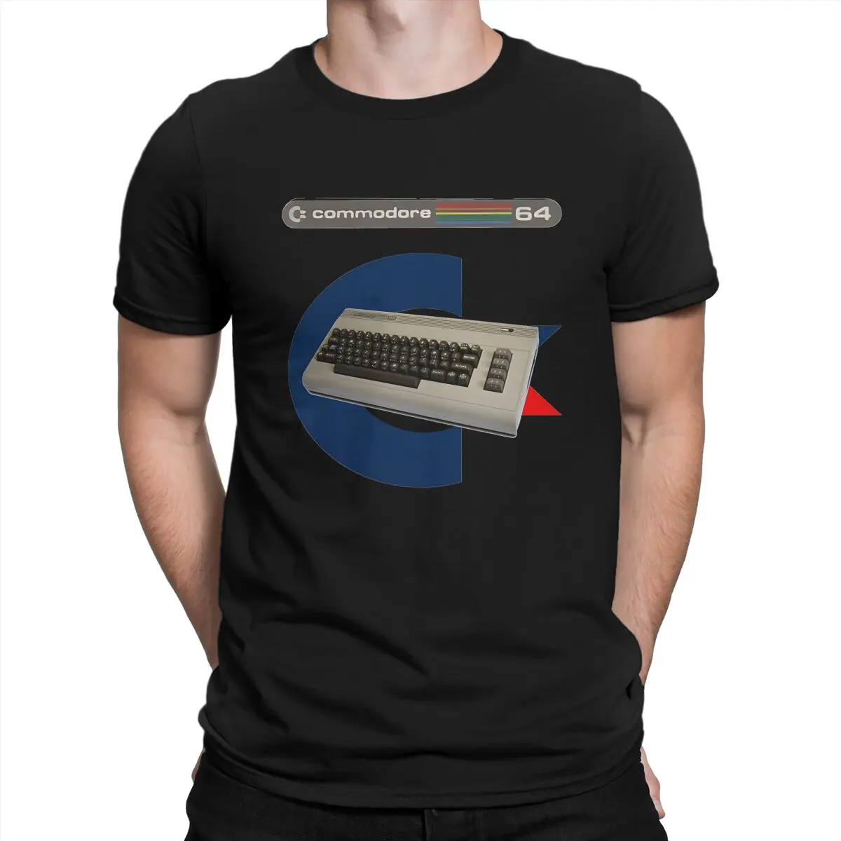 Commodore Amiga 500 Computer C64 With Cotton T Shirt Harajuku Homme Men's Tshirt O-Neck  Men Clothing