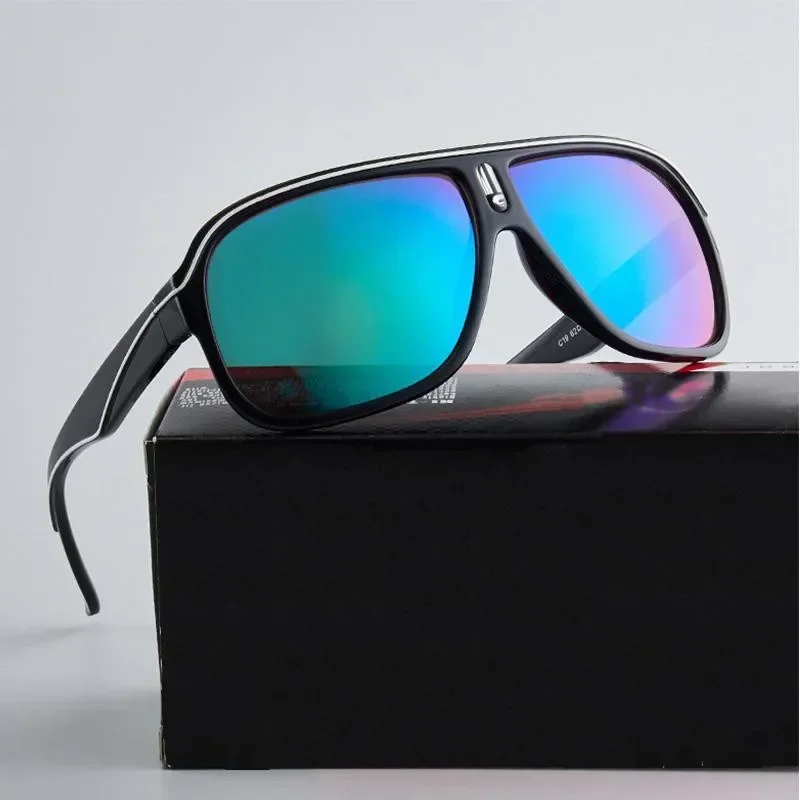 Men Retro Sunglasses Vintage Brand SunGlasses Men Women Punk Big Square Frame Oversized Colorful Outdoor Sports Driving Eyewear