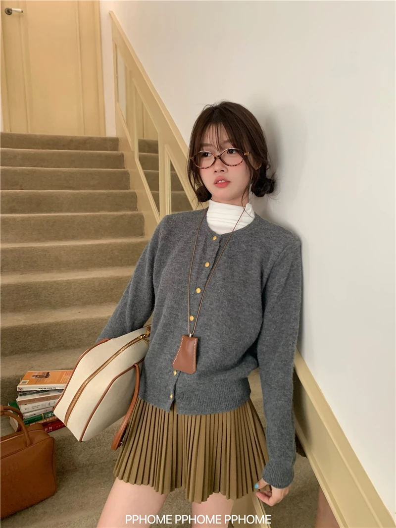 

Свитера Джемперы Кардиганы Женские Y2K Материал Альпака Родной Узор Расслабленный Вид на Горы Этнический Стиль Теплая Удобная Мода