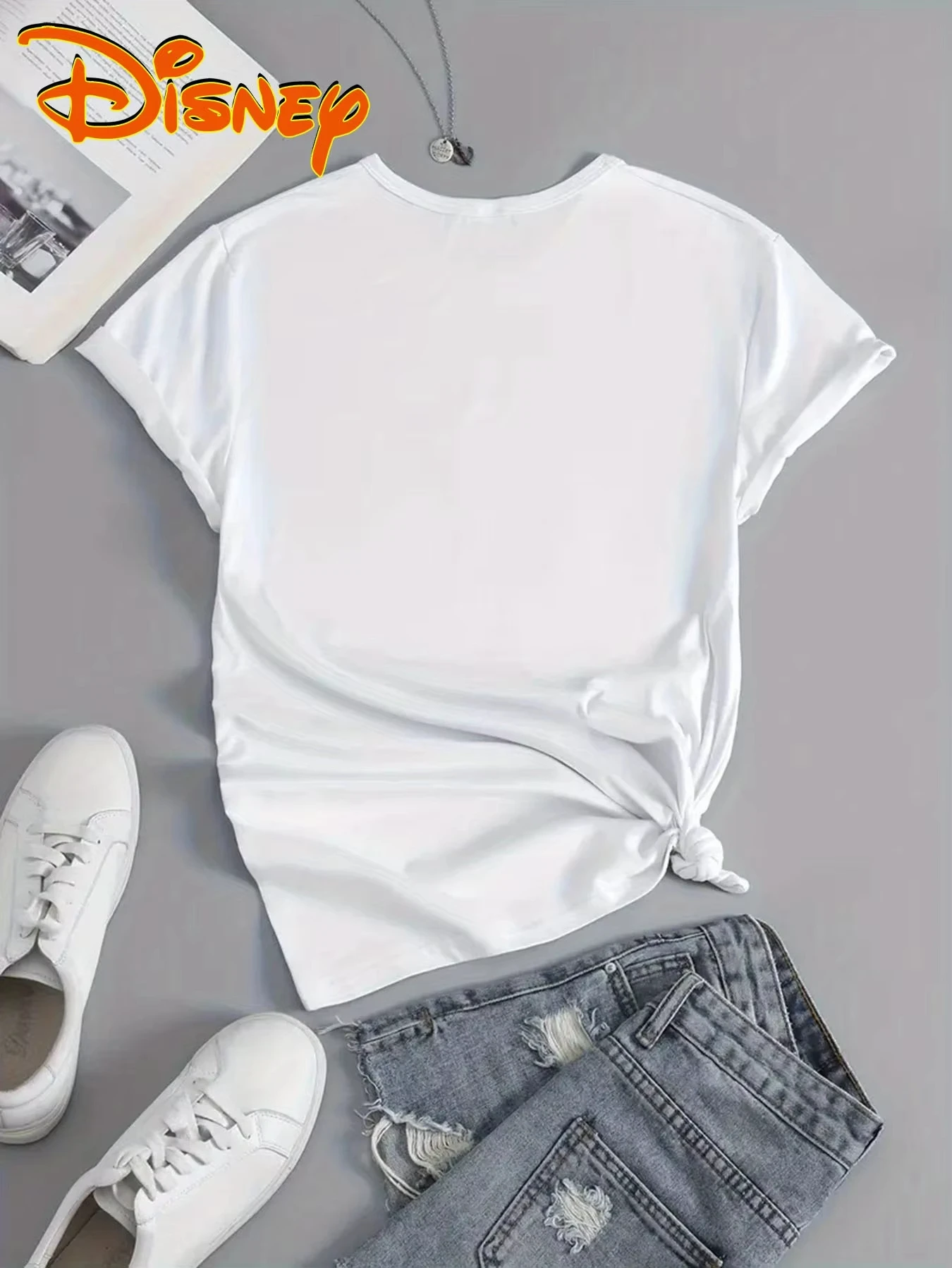 Minnie Mouse Cartoon Summer T-shirt  Women Clothing Casual Loose Comfortable Short Sleeve Men Women Y2k Women Clothes