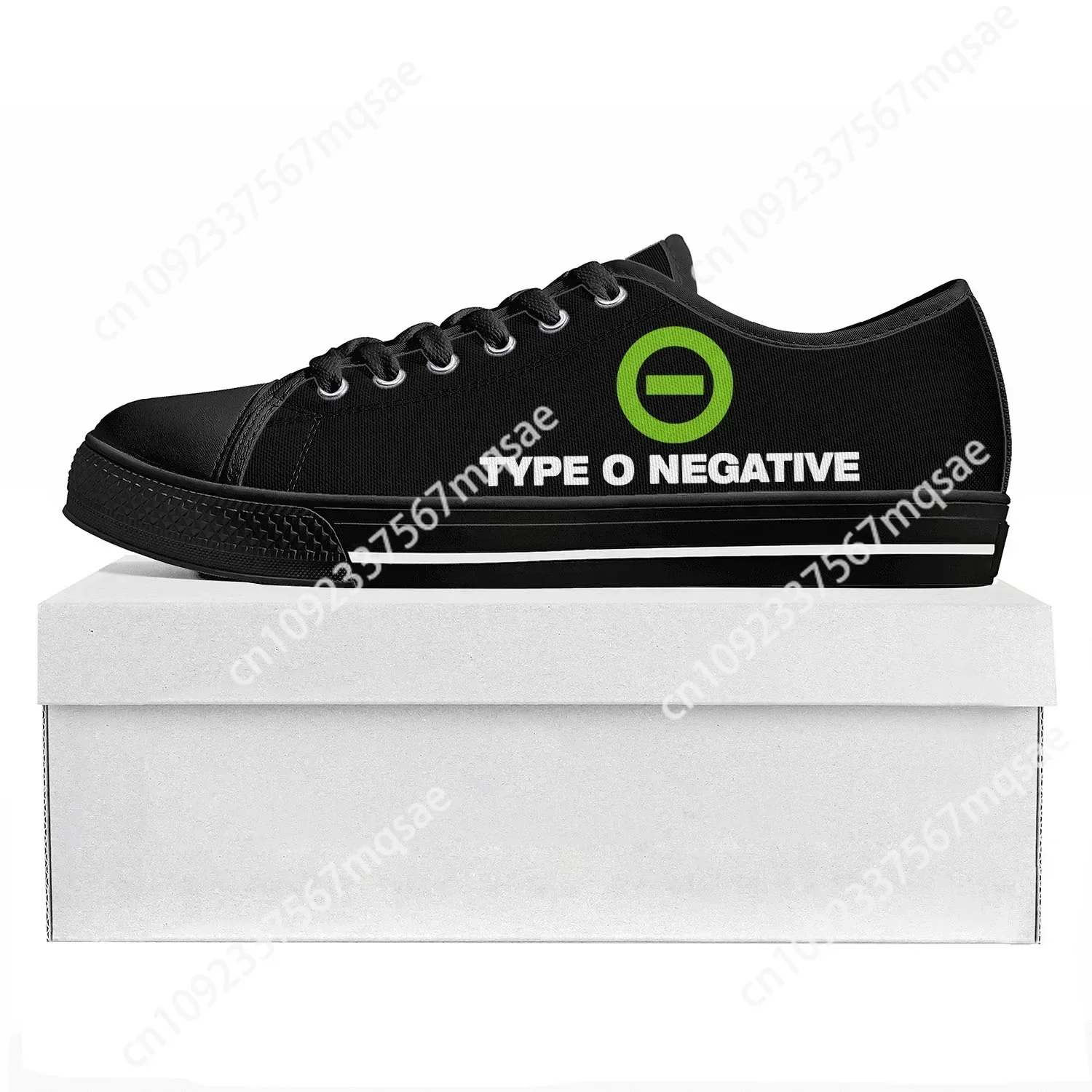 Type O Negative Metal Rock Band Low Top High Quality Sneakers Mens Womens Teenager Canvas Sneaker Couple Shoes Custom Shoe Black