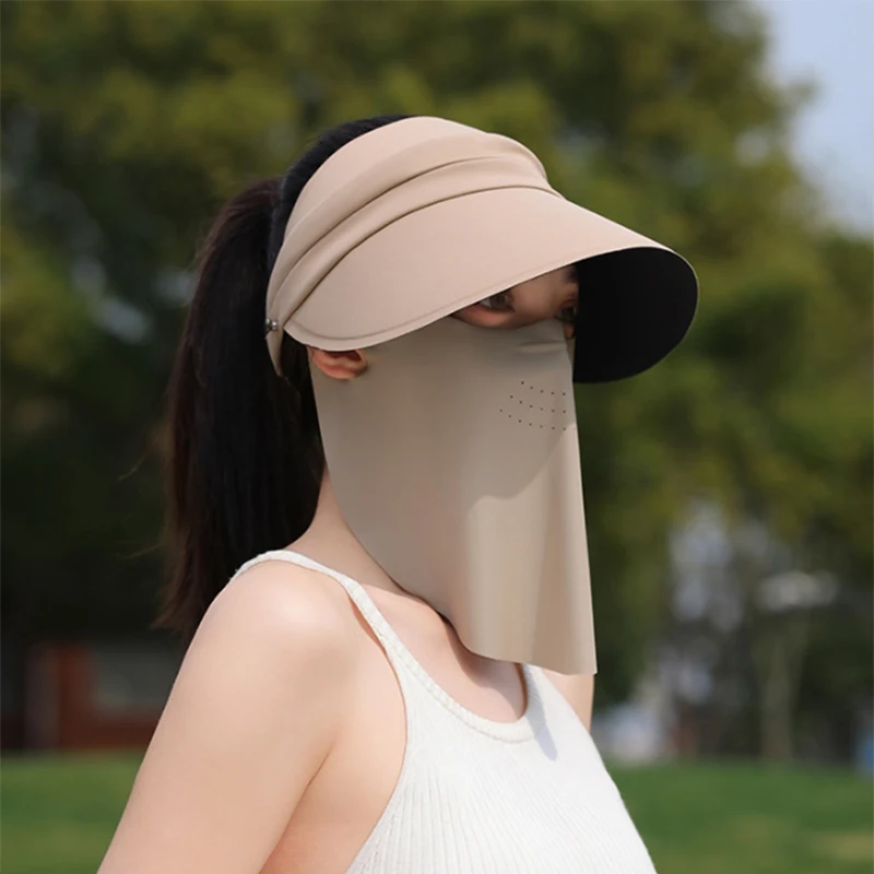 

1PC Summer Sunblock Hat Outdoor Riding Sports Sunblock Hat Ladies Empty Top Baseball Sunblock UV Protection Hat