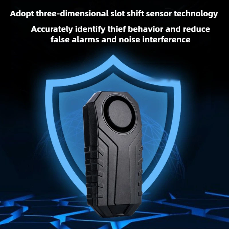 113dB Bicycle Motorcycle Alarm Security Lock Anti-Theft Wireless Security Vibration Sensor Alarm with Remote Outdoor Cycling