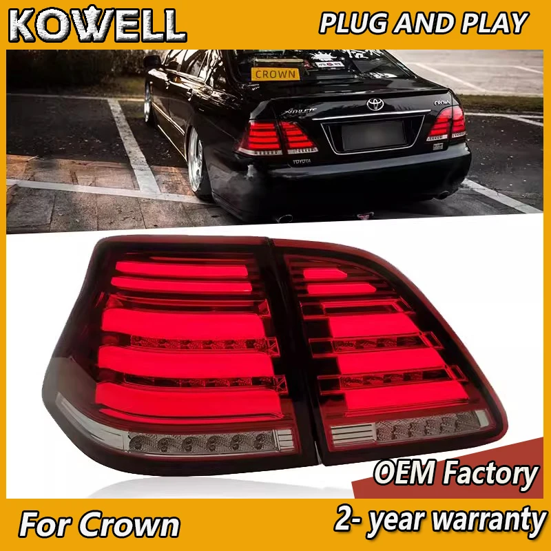 Car Styling for Toyota Crown Tail Light 2005-2009 Crown Taillight Altis Tail Lamp Rear DRL Fog Brake Turn Signal Reversing