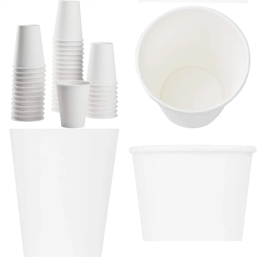 

Горячие стаканчики из белой бумаги на 8 унций, диаметр 80 мм, футляр из 1000 штук, одноразовые кофейные чашки для горячих напитков