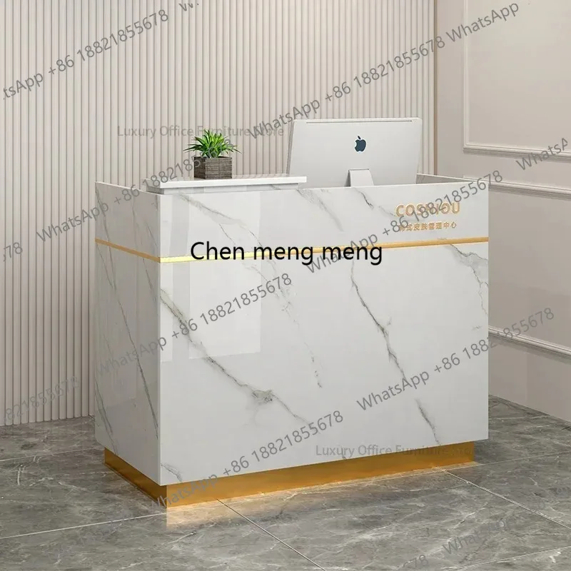 Italian Minimalism Reception Desks Marble Counter Beauty Salon Bar Counter Desks Salon Furniture