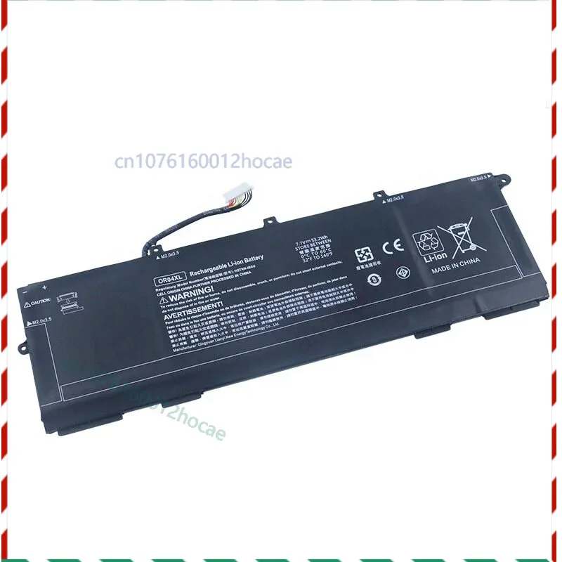 

Аккумулятор для ноутбука HP OR04XL HSTNN-DB9C EliteBook x360 830 G5 G6 7,7 В 53,25 Вт