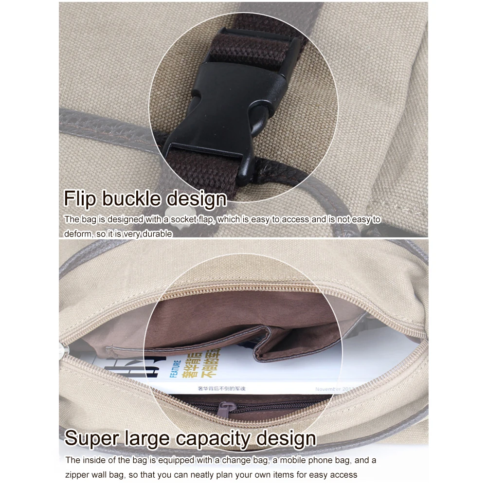 Unisex Crossbody Bags For Men Multi Pockets Satchel Handbags Water Resistant Messenger Handbags Adjustable Strap for School Work