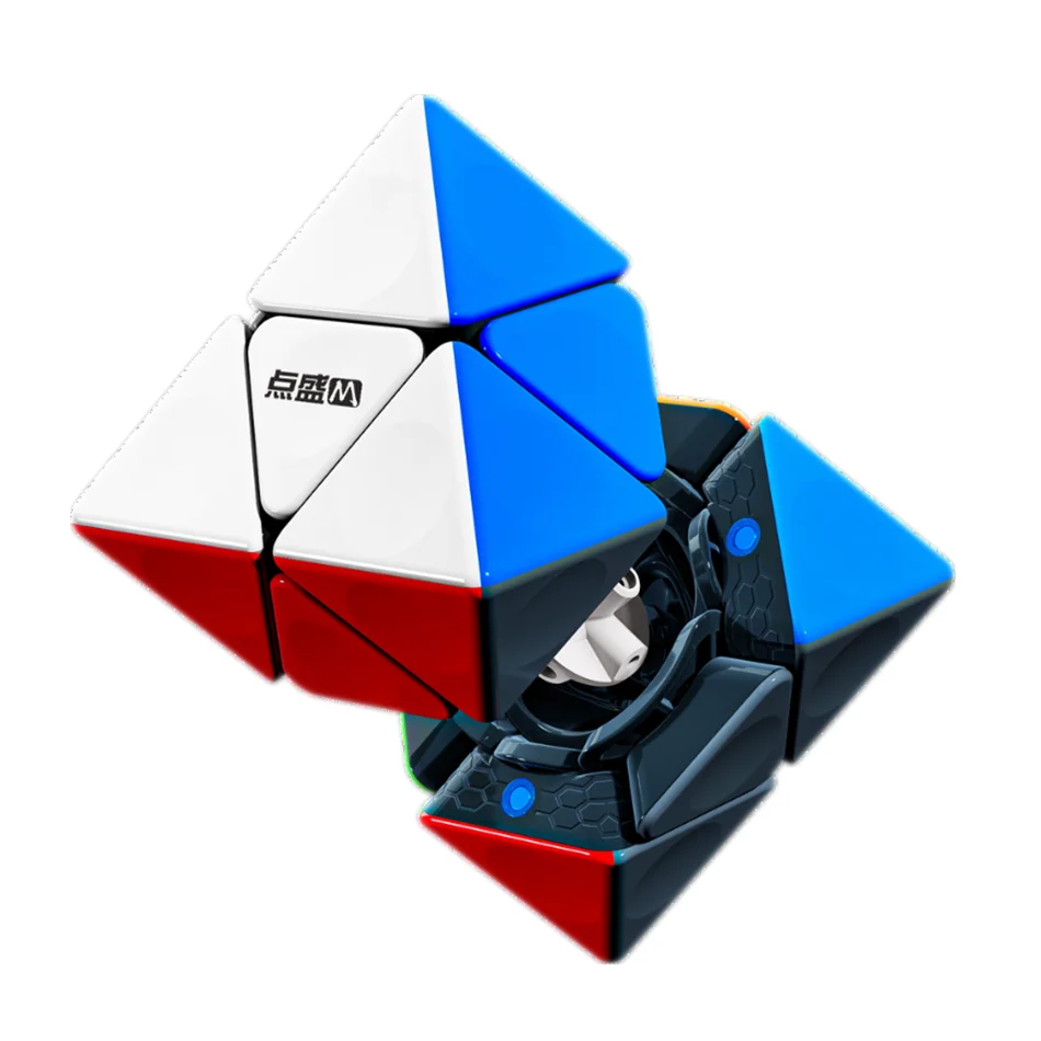 Diansheng Fun 2x2 FTO Rotating Octahedron Magnetic Magic Cube Professional Speed Black Cube Fidget Cubo Magico Puzzle Toys Gifts