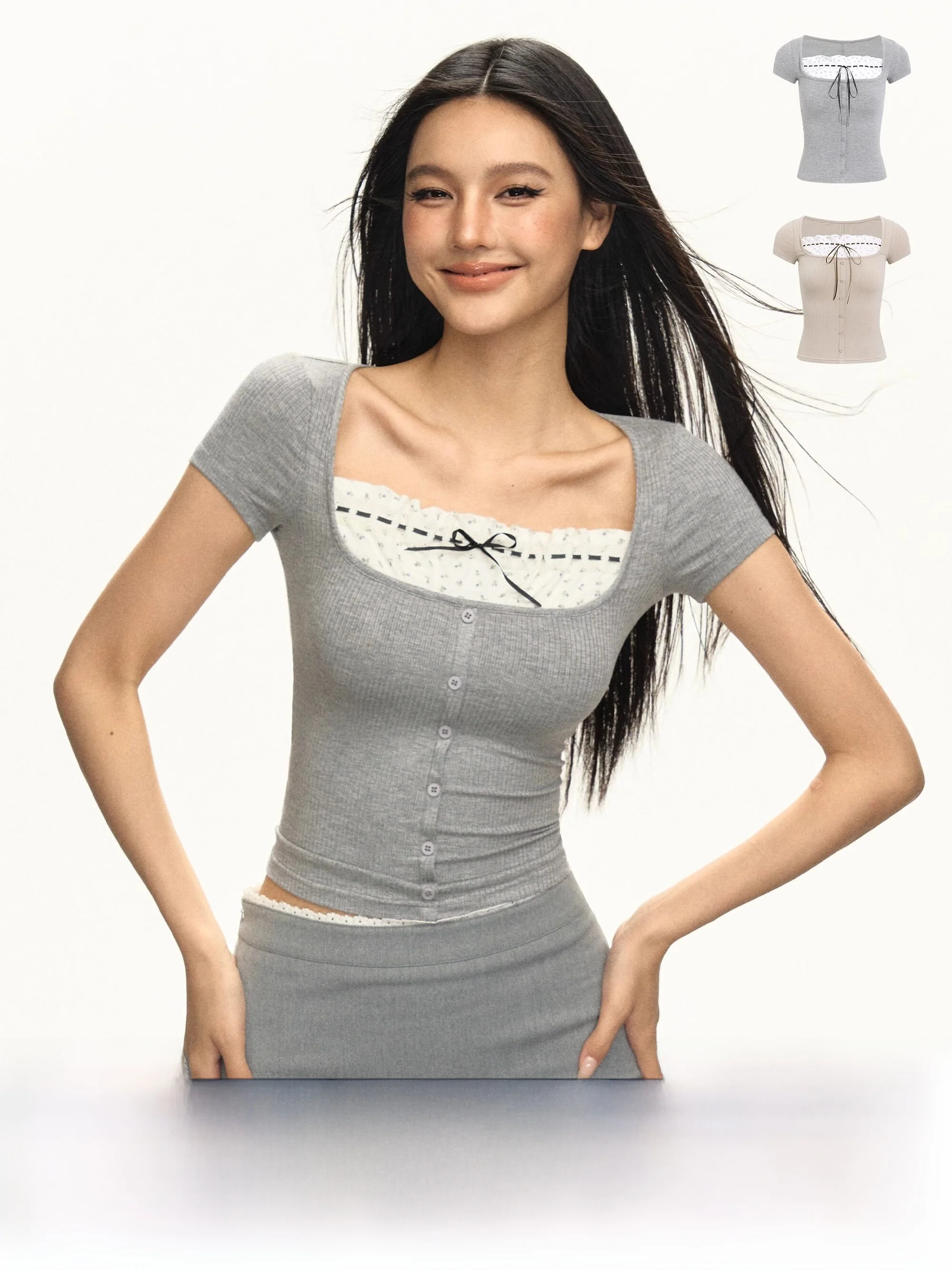 

Ariseism American Retro Hot Girl Design ort Sve Slim Fit Women's T-irt Street Sle Spring Summer New Arrival