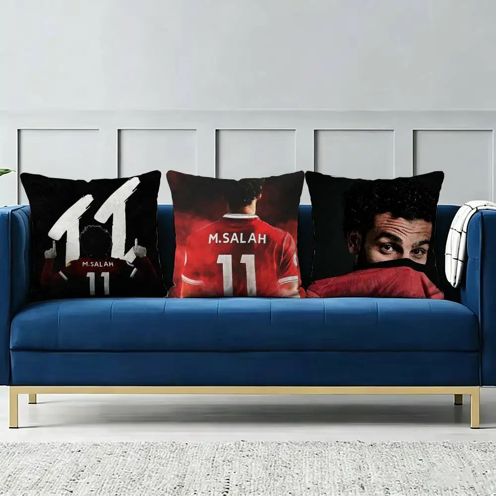 M-Mohamed Salah 11 Liverpool Football Pillow cover Soft Microfiber Pillowcase Home Sofa Decor Surprise Decorative printed.