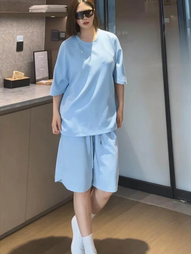 

Summer Loose Short Sleeve Short Pants Two-Piece Set Men's Casual Simple Elastic Versatile Dopamine Relaxing Sensation Outfit