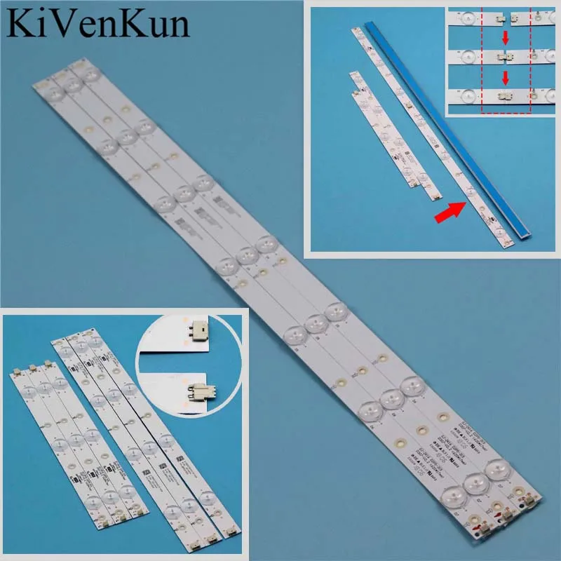 Imagem -02 - Tiras de Luz de Fundo de Led para tv Philips 40pfk5300 40pfk5500 40pfk6510