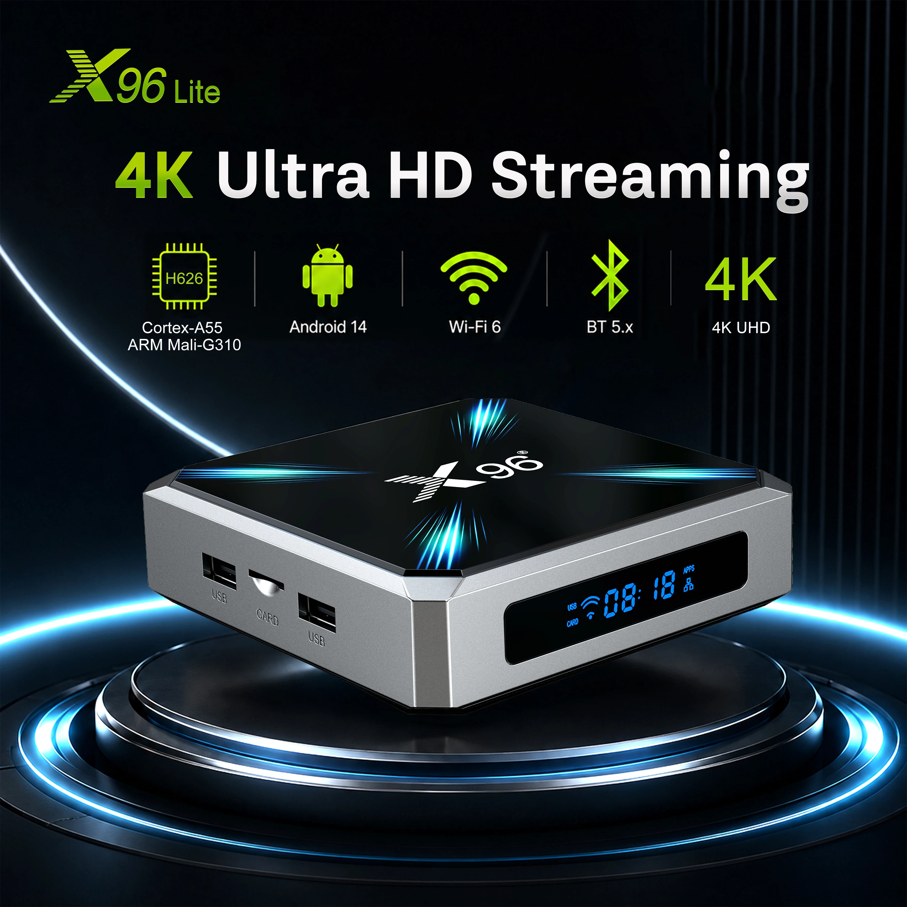 X96 Lite Android14 Wifi6 BT5.0 - Home Cinema Quad 评论和价格