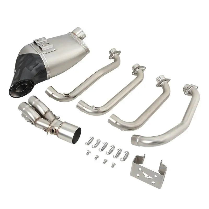 Slip On Front Link Pipe Motorcycle Full Exhaust System Muffler Tail Tip Stainless Steel Escape For KOVE 450RR 450 RR 2023