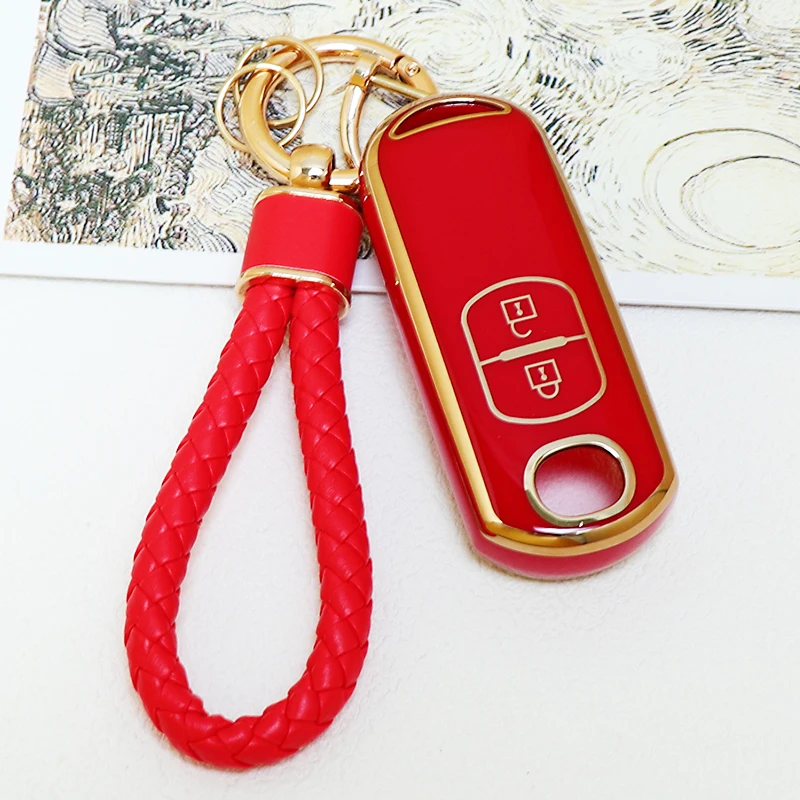 Shell Fob 2 Buttons TPU Car Key Case Cover for Mazda 2 3 6 Atenza Axela Demio CX-5 CX5 CX-3 CX7 CX-9 CX30 2016 2017 2018 2019 view 4