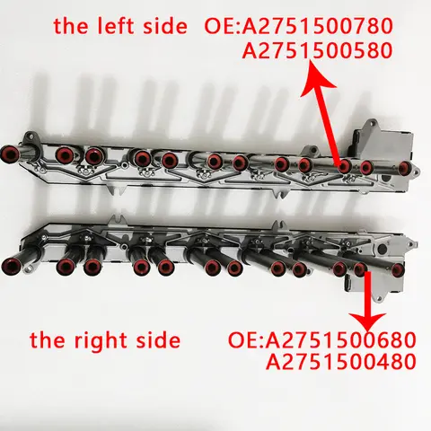 좌우 점화 코일 부품, 메르세데스 벤츠 CL600 S600 C215 C216 W221 R230, A2751500680, 480, A2751500780, 580