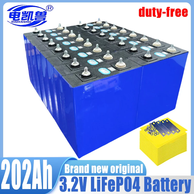 

3.2V 202Ah Grade A new Lifepo4 battery Lithium Iron Phosphate High power DIY 12V 24V 200Ah Electric car golf cart Solar Tax Free