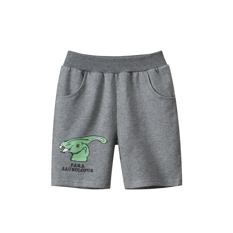 2024 Summer New Children\'s Shorts Cartoon Dinosaur Print Short Pants for Boys Elastic Waist Beach Shorts Kids Clothes