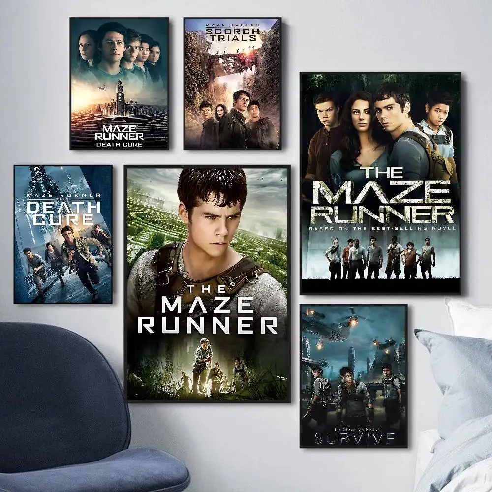 Movie The M-Maze R-Runner Series Classic Vintage Posters Vintage Room Home Bar Cafe Decor Nordic Home Decor