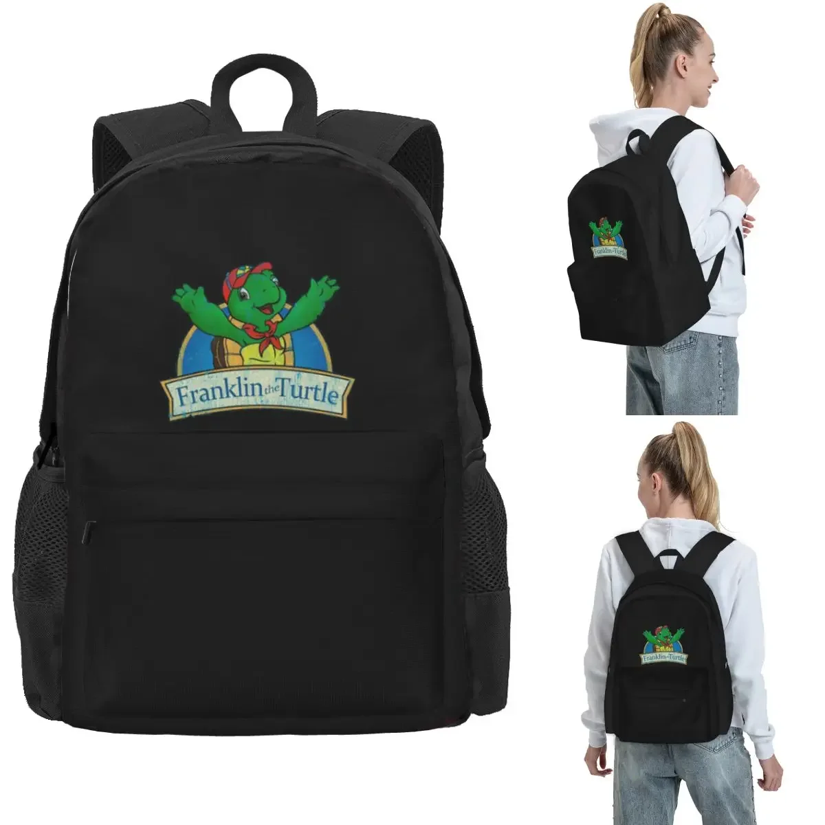 Vintage Franklin The Turtle Backpack Hot Sale Daypack Large Capacity Kids BookBag School Bag Shoulder Bags for Men Women