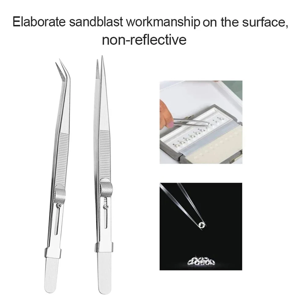 Strumento per la creazione di gioielli Pinzette per gioielli Componente Kit fai da te Strumento per la creazione di strumenti Strumenti di riparazione Acciaio inossidabile con chiusura a scatto