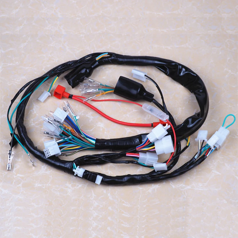 Motorcycle Electrical Wiring Harness Wire For Suzuki Haojue Qingqi Jingcheng Loncin Lifan GN125 HJ125 DY125 Motorbike Main Wire view 4