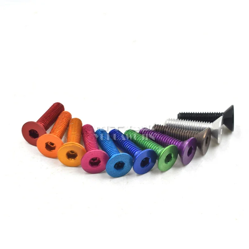 

10pcs M3 inner hexagon countersunk head screws allen screw model airplane rack bolts color