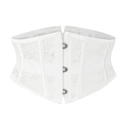 Women 14 Spiral Steel Boned Underbust Corset Short Torso Waist Training Bustier Body Shaper Tummy Control Bandage Corselet