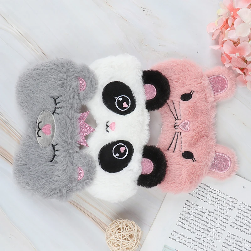 1 Pc Women Plush Eye Mask White Panda Blindfold Eye Patch Eyeshade Sleep Mask