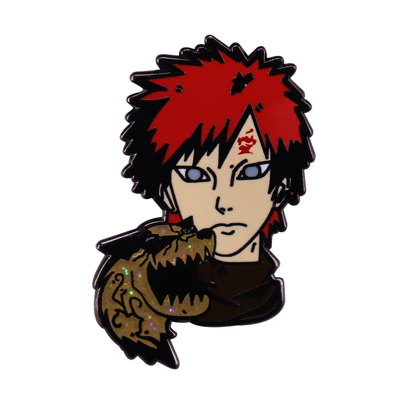 Naruto esmalte pinos uzumaki akatsuki broches lapela emblemas engraçado jóias presente para amigos mochila colar decoração