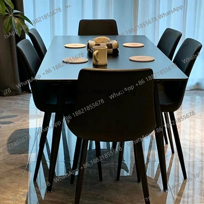 

Minimalist Black Dining Table Storage Accessories Vintage Reception Dining Table Waterproof Kitchen Mesa Plegable Furnitures