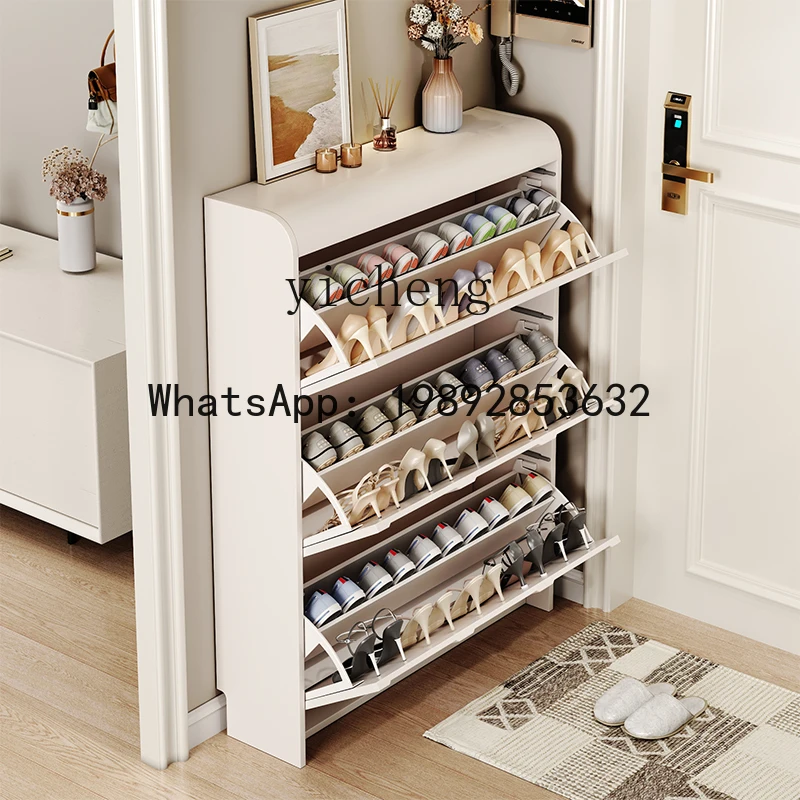 x9   ultra-thin tipping bucket shoe cabinet, indoor entry simple shoe rack outside the entrance of the home