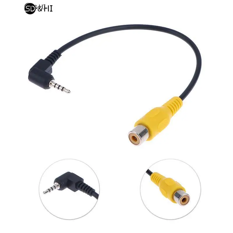 AV In Video Cable Adapter 2.5mm AV Jack Male Plug To RCA Female Adapter Cable For GPS And Rear Camera Accessories