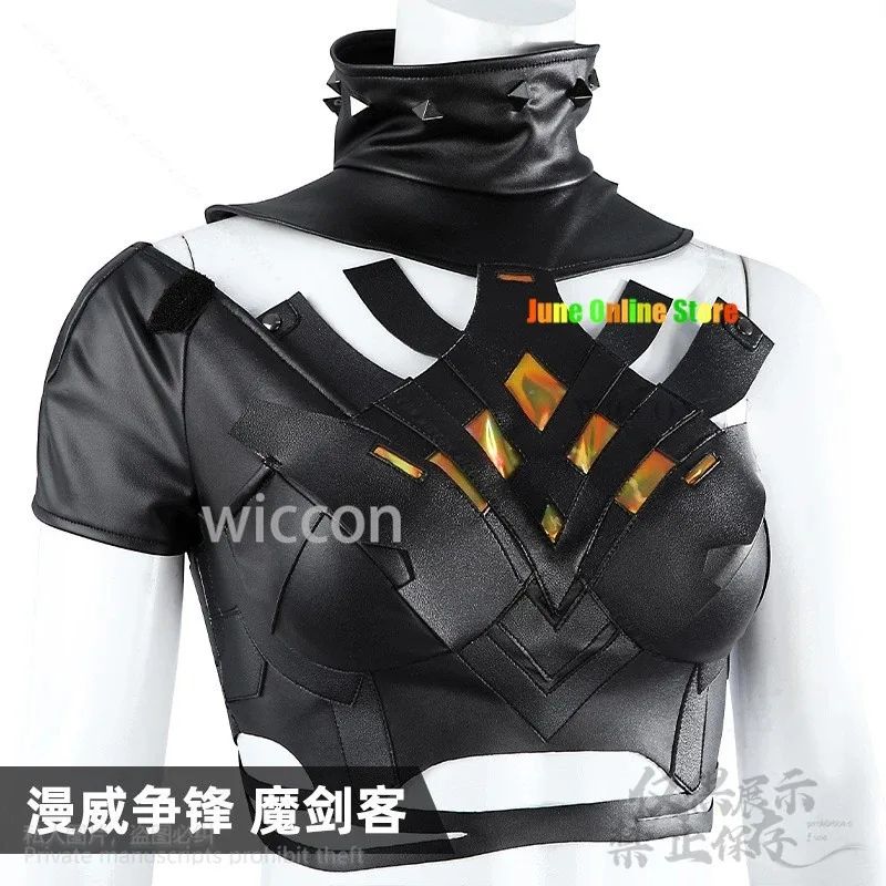 

asdh8@Anime Game Rivals Cosplay Malikenn Sexy Costume Crop Top Shorts Wigs Shoes Set For Jirai Kei Girls Battle Uniform Cos Cust