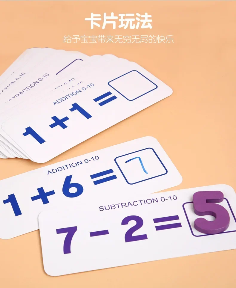 Parent-Child Math Learning Toy - Wooden Digital Jigsaw & Counting Sticks for Early Education, Kindergarten Teaching Aid