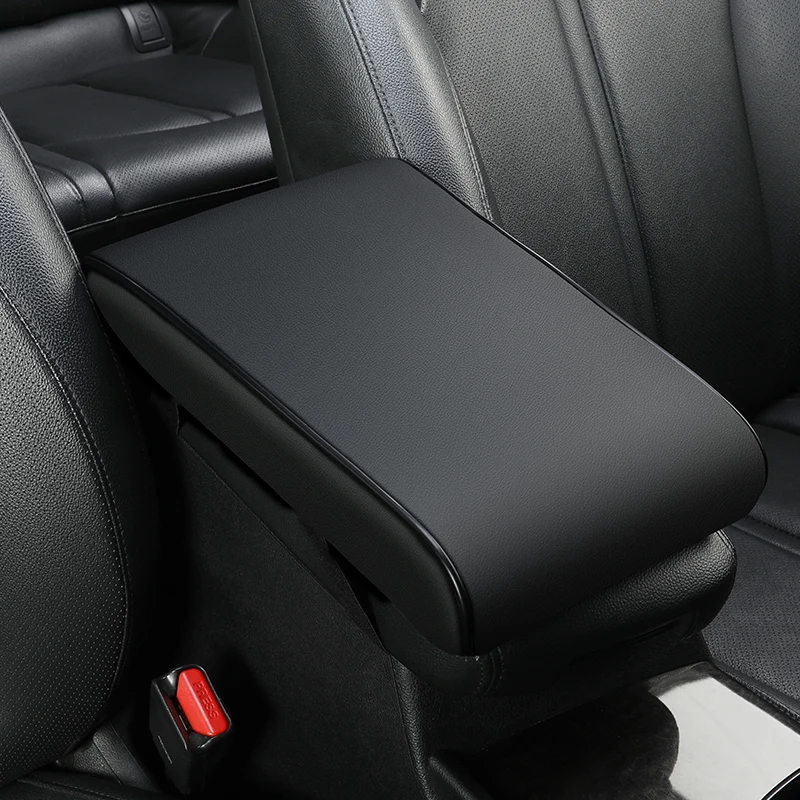 PU Leathe Center Console Heightening Comfort  Armrest Pad Cover Universal Armrest Cushion Fit for  Most Cars（31cm*20cm*4.5cm）