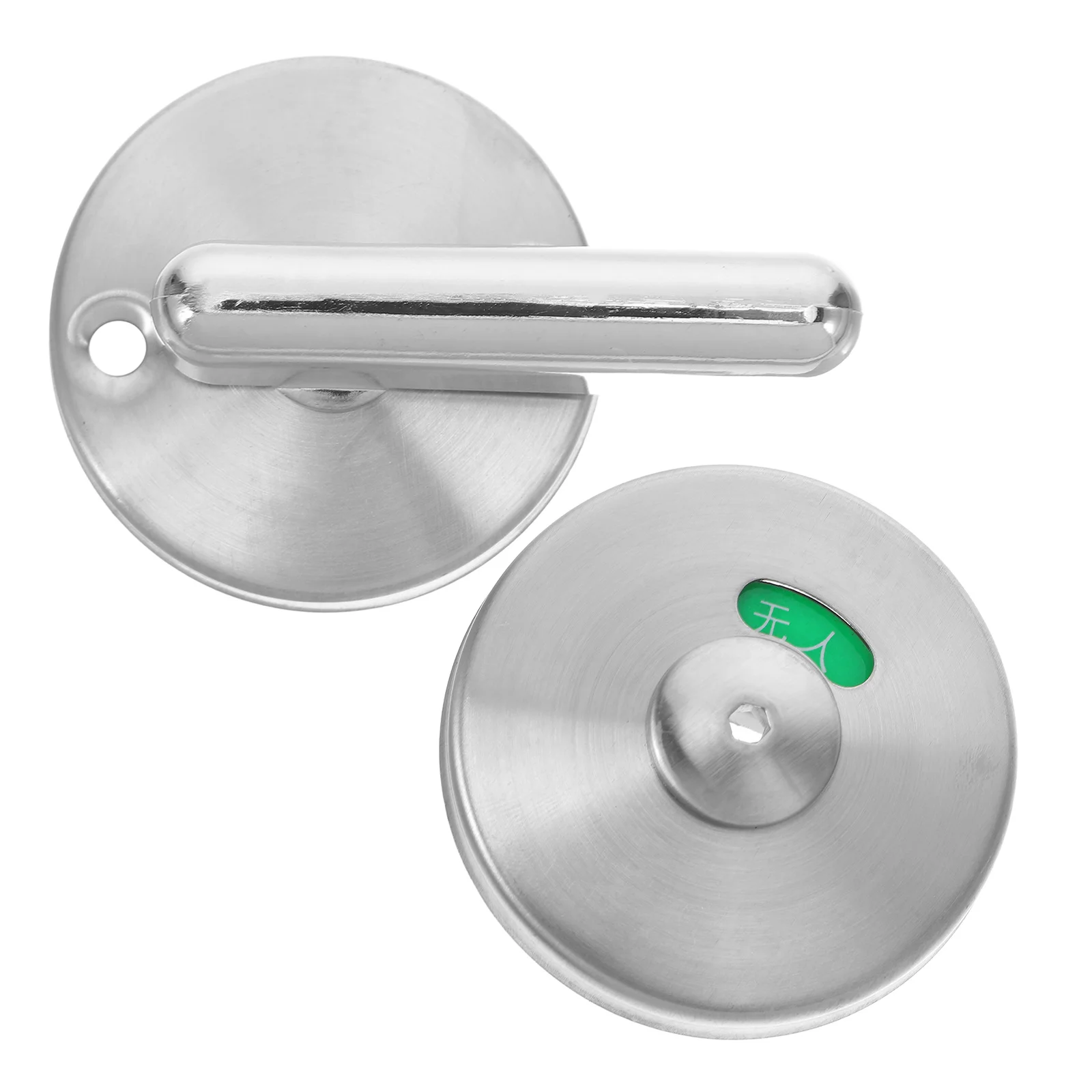 

Bathroom Indicator Lock Stainless Steel Commercial Toilet Door Latch With Rotating Vacant Occupied Indicator For Public