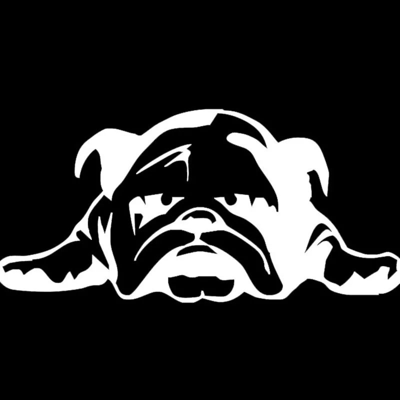 Jpct Lovely English Bulldog Tired Dog Car Sticker Diesel Car Motorcycle Auto Parts Personalized Refrigerator Car Fun Decal PVC