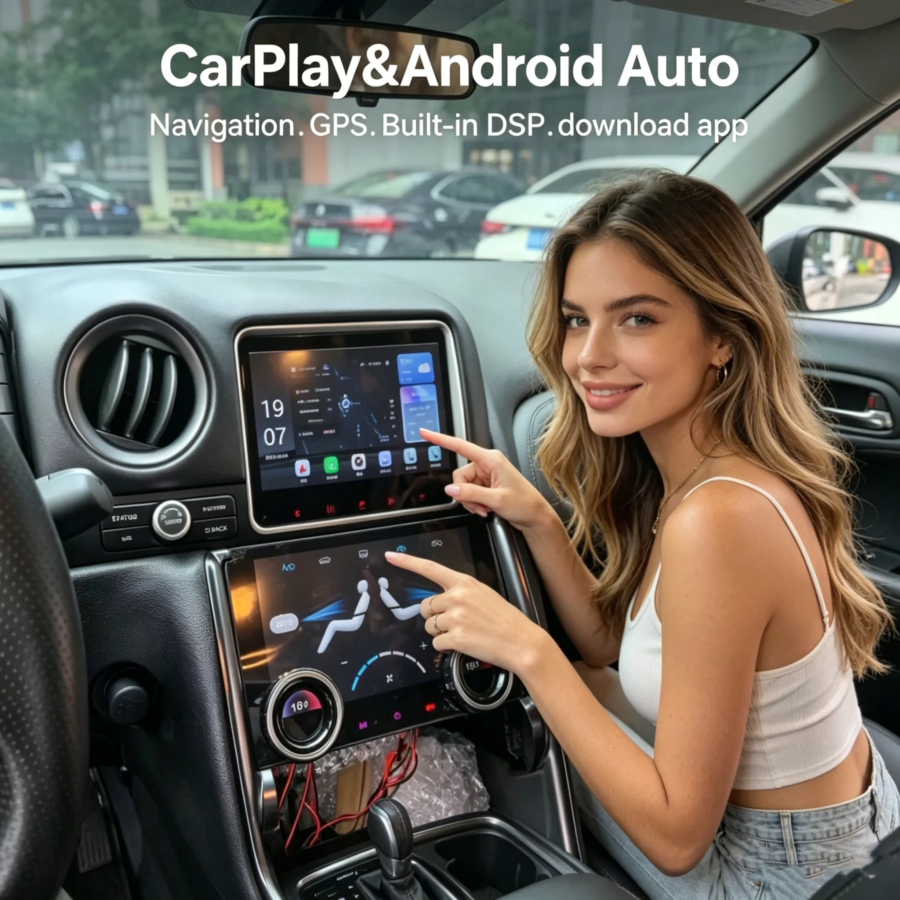 

9 inch Car Radio Navigation GPS For Nissan GTR R35 2007-2015 Android 13 Autoradio Wireless Carplay Multimedia Head Unit AC Panel