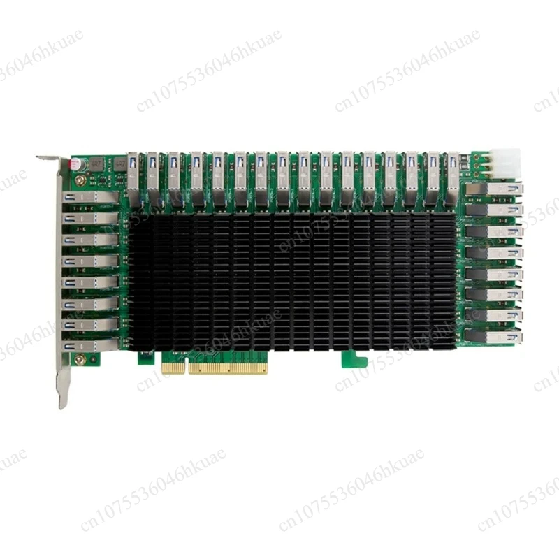 USB 3.0 PCIe Expansion Adapter Card 5Gbps 8 Channel 32 Port PCIe2.1 X8 With 6Pin Power Connector 160GT/S For Desktop Computer