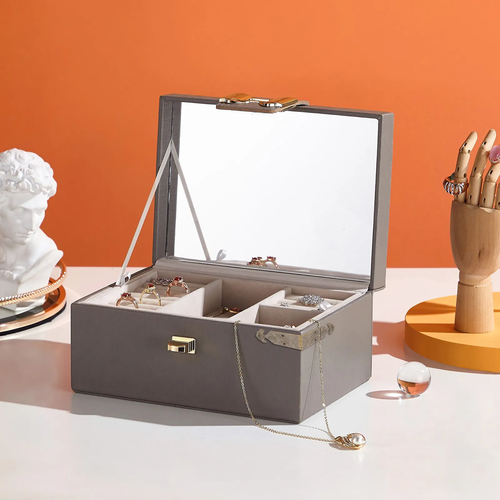 4Sets Copper Box Corner Protectors Vintage Design Wood Jewelry Case Safety Guard Style Protective Furniture Corners