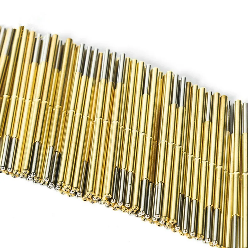 100PCS/Pack P100-J Straight Upper Round Head Spring Test Probe Outer Diameter 1.36mm Needle Length 33.35mm For ICT Testing