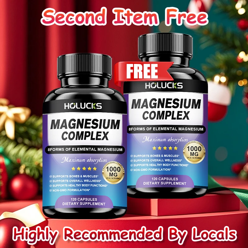 

Magnesium Complex Supplement 8-in-1, Support Nervous System, Stress Relief, Better Sleep and Daily Energy Boost for All Adults