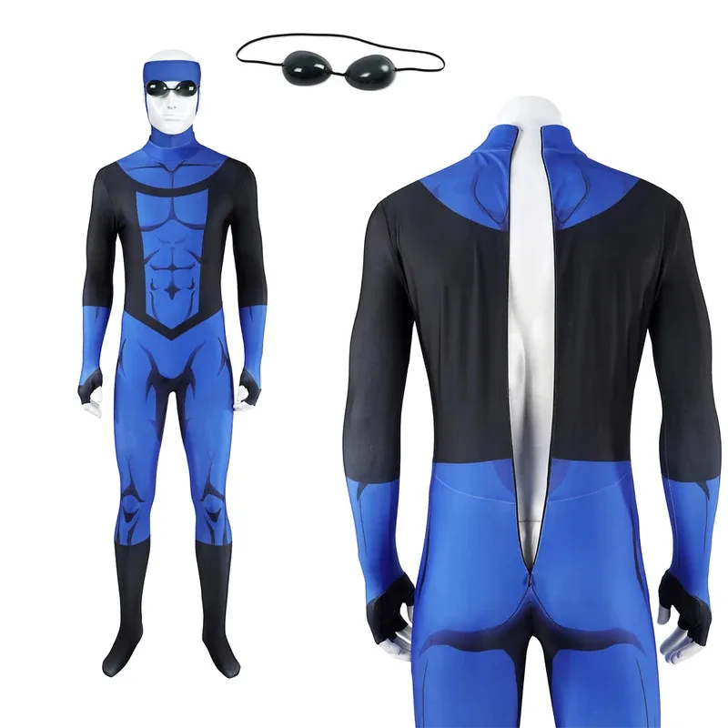 全身タイツファンタジアマークグレイソンコスプレ服マスク漫画無敵 Disfraz 衣装男性ファンタジーハロウィンカーニバルパーティー