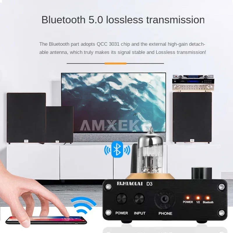 D3 febbre Hifi fibra coassiale Lossless Video Decoder Dac ricevitore Bluetooth amplificatore livello Stereo della cistifellea