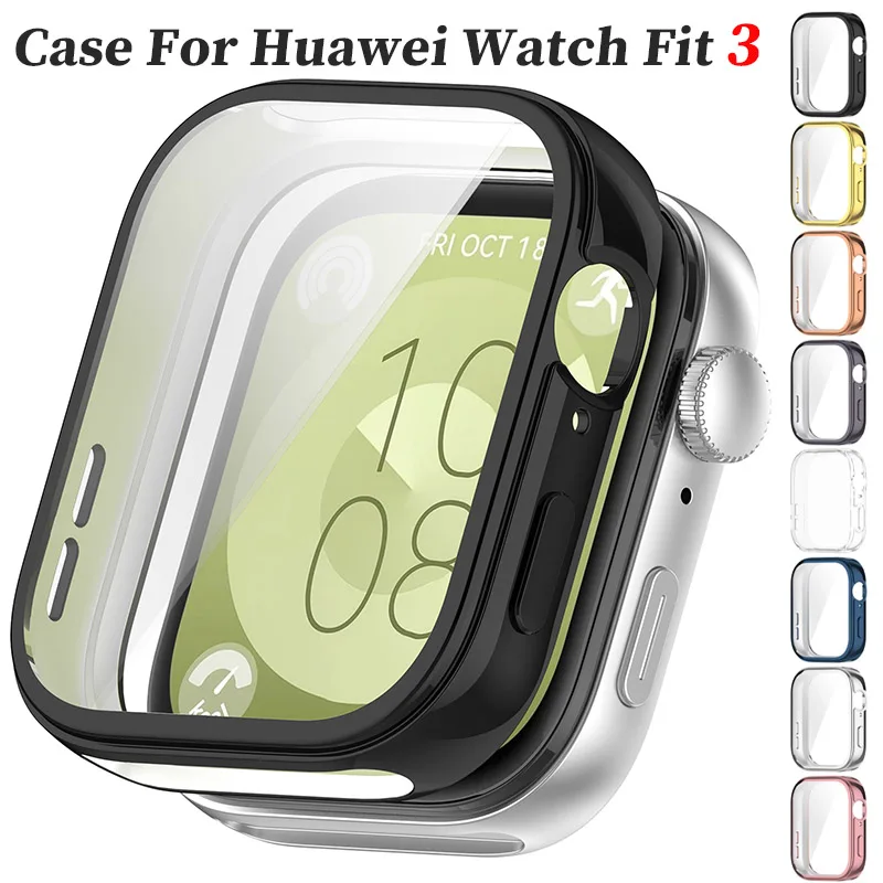 

Полный защитный чехол для смарт-часов Huawei Watch Fit 3, защитная пленка для экрана из ТПУ, защитная рамка, бампер, корпус для Huawei Fit3, аксессуары