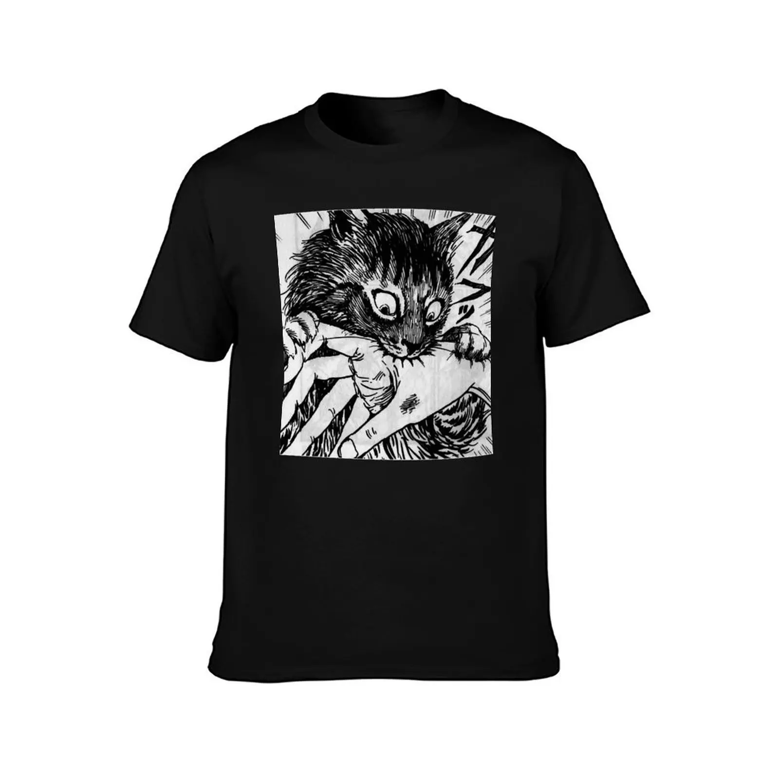 Cat Bite Hand Classic . T-Shirt Sports Casual Breathable Tee Shirt