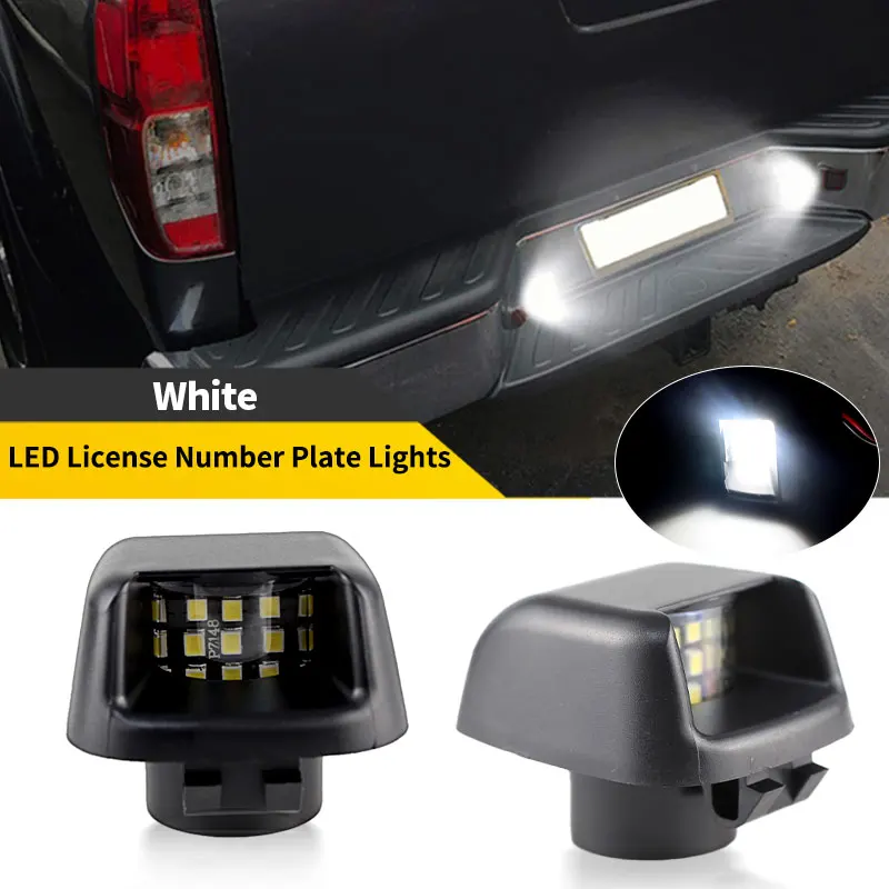 

2 шт. для Nissan Navara D40 Frontier Armada Titan Xterra Suzuki Equator белый светодиодный светильник номерного знака OEM # 26510-EA820