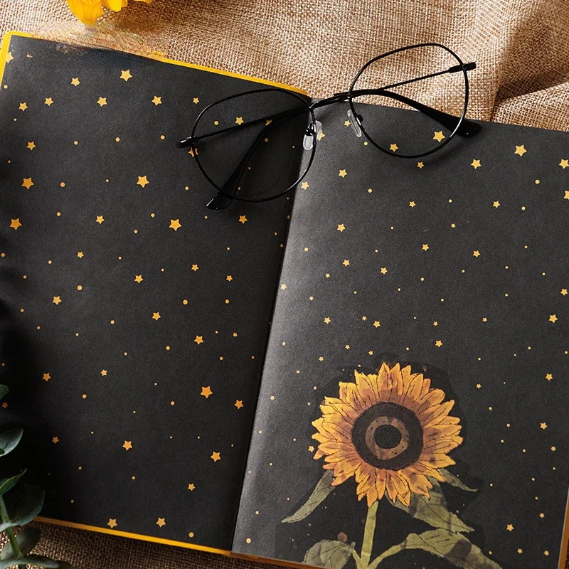 A5 Thickened Sunflower Cover Notepad Leather Soft Surface Simple Student Hand Account Notebook Business Office Meeting Supplies